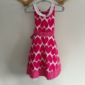 Maggie and Zoe Pink Heart Dress 3T 100% Cotton